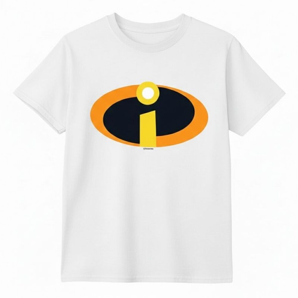 Incredibles Mens Logo Cotton T-Shirt / White